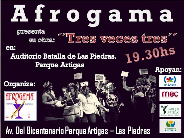 El grupo AFROGAMA presenta la obra “Tres veces tres” 